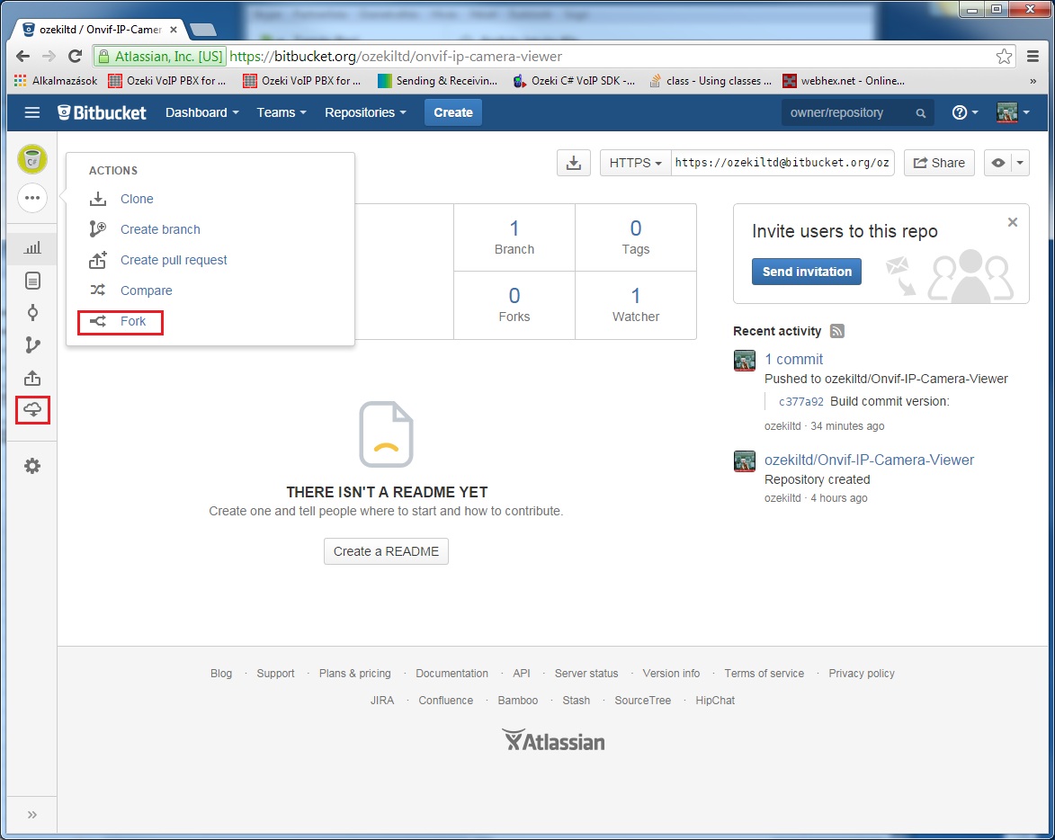 bitbucket download and repo