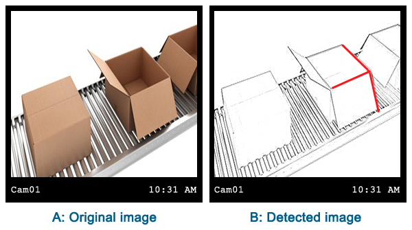 edge of the box detected